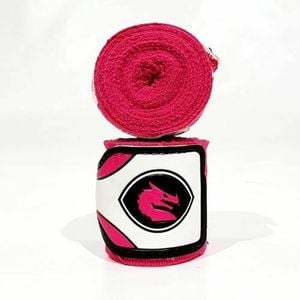 Morgan Mexico Elastic Short Boxing Hand Wraps - 108inch - 2.75m Long  (pair) [pink]