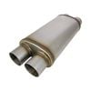 Redback 3" Performance Muffler Twin In/twin Out - 8" X 5" Oval, 16" Long, 409 Ss