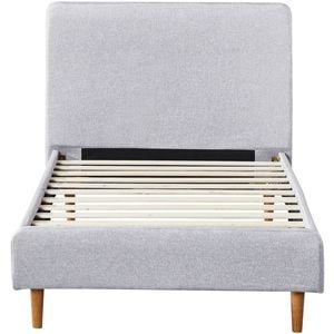 Bendigo Bed Frame -King Single - Fabric - Light Grey
