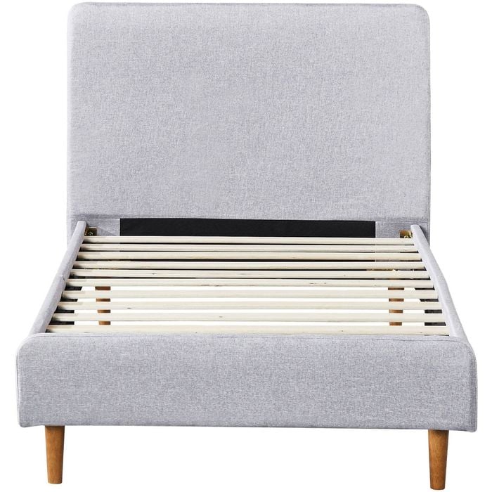 Bendigo Bed Frame -King Single - Fabric - Light Grey