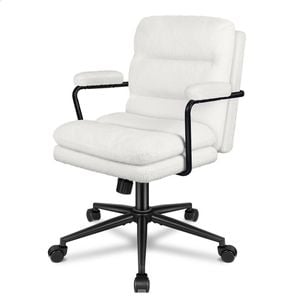 Alfordson Office Chair Boucle White