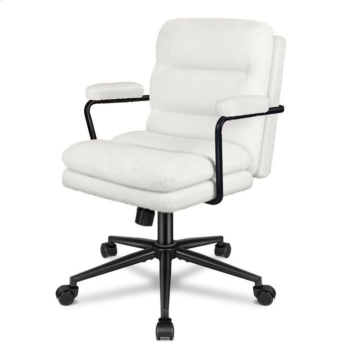 Alfordson Office Chair Boucle White