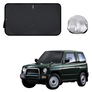Front Windscreen Sun Shade for Mitsubishi Pajero Mini 1998 - 2012 (H53A/H58A) - Standard 150 x 85 cm - Black