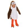 Porg Kids Deluxe Costume Tunic with Hood and Foot Covers, 1-2-YRS