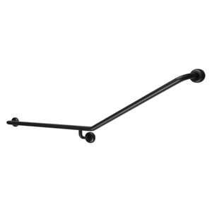 Metlam Australia 840mm x 700mm Designer Black 30 Degree Left Hand Grab Rail