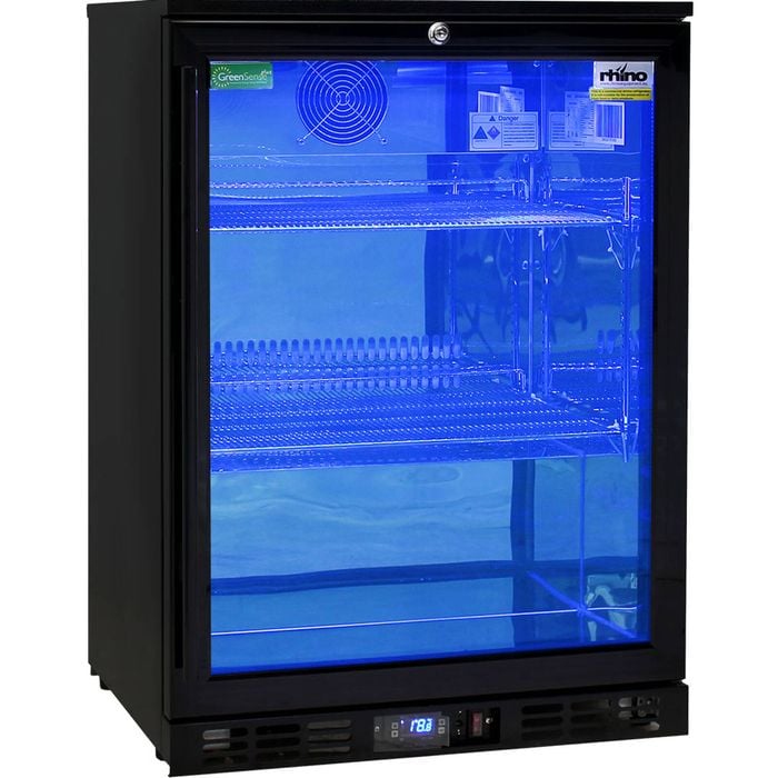 Rhino Night Club Black Door Bar Fridge (Right Hinged) - SG1R-NC