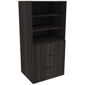 Lugna 1536 x 750 x 580mm Storm Ready to Assemble Robe Insert 2 Shelf 3 Drawer Unit