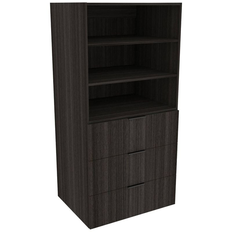 Lugna 1536 x 750 x 580mm Storm Ready to Assemble Robe Insert 2 Shelf 3 Drawer Unit