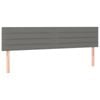 vidaXL LED Headboard Bed Header Bedroom Furniture Dark Grey 160 cm Fabric Queen