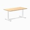 Desky Fixed Height Bamboo Desk 1500x750mm White Leg