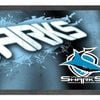NRL Logo Bar Runner - Cronulla Sharks - Bar Mat - 25cm x 90cm
