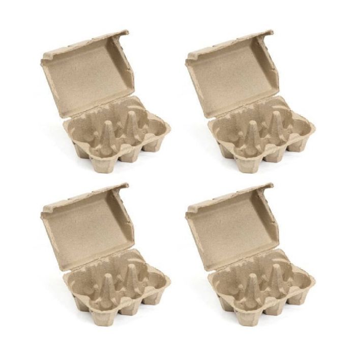 4x 24pc Jasart 6-Egg Holder Carton Tray School Art/Craft Activity Natural