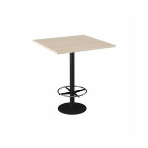 Olg Disc Bar Leaner Black Frame Nordic Maple Top 900mm Square