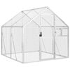vidaXL Bird Cage Aviary Lockable Budgie Cage Parrot Cage Silver Aluminium