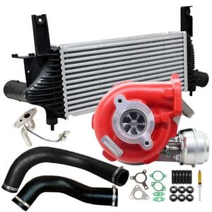 GEN1 High Flow Turbo Charger With 62mm Intercooler & Hoses And Genuine Oil Feed Pipe For Nissan Pathfinder R51 YD25 2.5L 3-Bolt