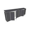 Build-a-Shed 0.8 x 6 x 2m Skillion Shed with Dual Double Hinged Side Doors - Grey