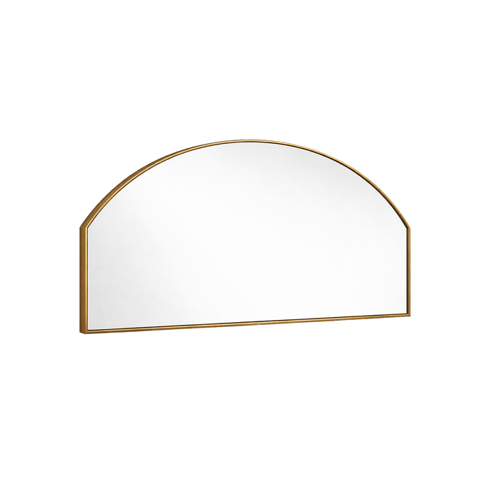 Barelli 600 x 1200mm Brushed Brass Signature High Specification Luce Arch Framed Mirror