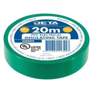 DETA 20m 18mm Green Insulation PVC Tape