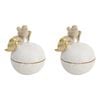 2PK LVD Apple Box Decorative Home Decor Ornament Statue Multicoloured 10.5x14cm