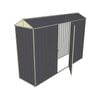 Build-a-Shed 0.8 x 3 x 2.1m Gable Single Hinged Side Door Shed - Grey