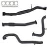 Ignite Exhausts Turbo Back For Nissan Gu Patrol 3l Leaf Spring Ute 3" No Cat With Hotdog 409 Stainless Steel