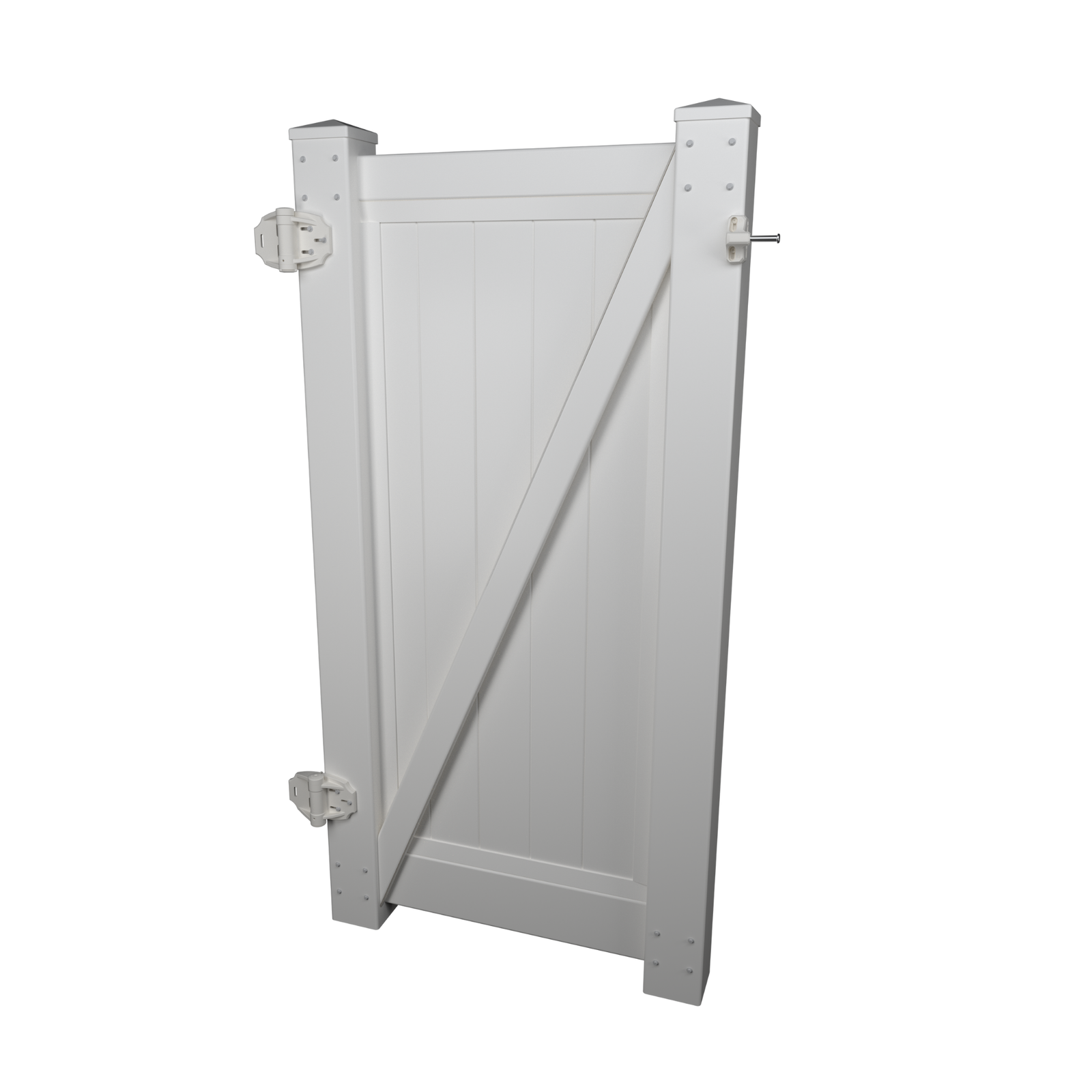 Think Fencing 1800 x 1760mm White PVC Mystique Swing Gate thumbnail 2