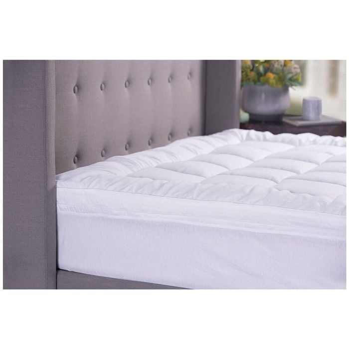 Sheraton Luxury Micro Fibre 2000Gsm King Bed Mattress Topper White
