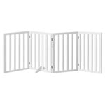 Alopet Wooden Pet Gate Dog Fence 189x80cm 4 Panels Safety Stair Barrier Security Door
