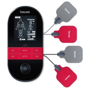 Beurer EM59 Heat Digital TENS/EMS Device, 4-in-1 Pain and Muscle Stimulation