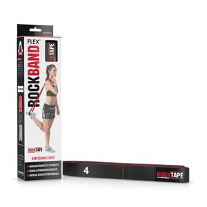 RockTape Medium 18-22lb RockBand Flex Stretching Resistance Band - Black