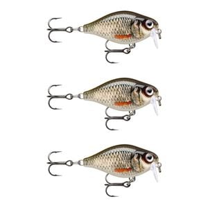 3x Rapala 3.5cm X Light Crank Shallow Run Crankbait Fishing Lures - Roach