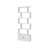 Costway 5-tier Bookshelf Wood Storage Cabinet,white