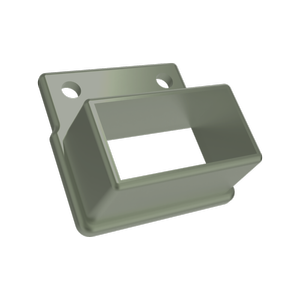 ProtectorAl 50 x 25mm Pale Eucalypt Aluminium Balustrade Panel Wall Brackets - 2 Pack