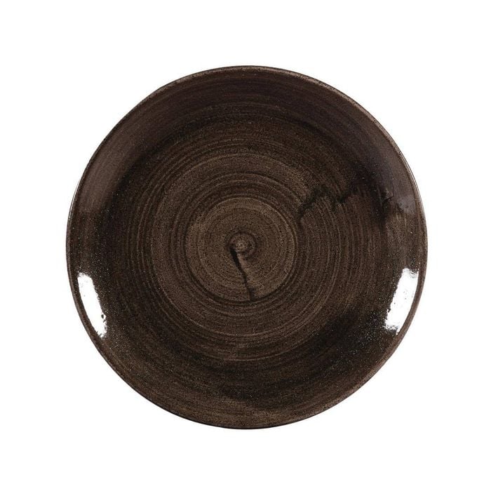 Churchill Coupe Plates Stonecast Patina Black 288mm 12 Pack