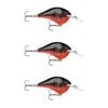 3x Rapala Dives to 8ft 5cm Crankbait Fishing Lures - Red Crawdad