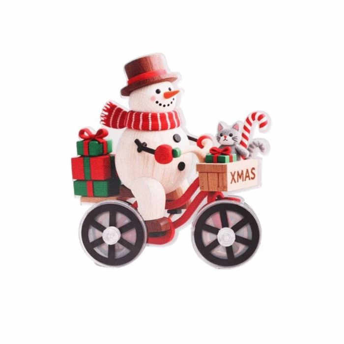 P&P Red White Acrylic Plastic Christmas Decorative Ornament Creative Holiday Home Decor