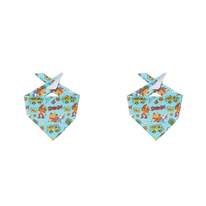 2PK The Stubby Club Scooby-Doo Themed Dog Bandana Large