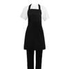 Nisbets Essentials Bib Apron Polycotton Black 2 Pack Commercial Kitchen Hospitality