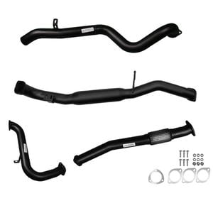 Ignite Exhausts Turbo Back For Nissan Gu Patrol 3l Leaf Spring Ute 3" No Cat With Hotdog Black Aluminised Steel