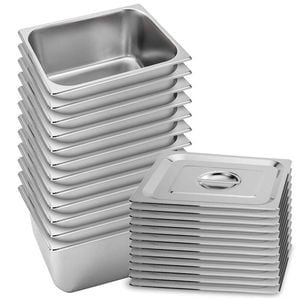 SOGA 12X 1/2 GN Pan 20cm With Lid – Stainless Steel