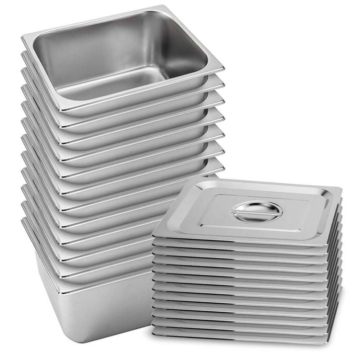 SOGA 12X 1/2 GN Pan 20cm With Lid – Stainless Steel