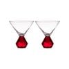Tempa Zhara Set of 2 Martini Glasses Ruby