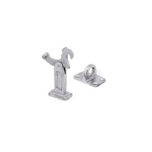 Miles Nelson Door Stop with Latch Satin Chrome