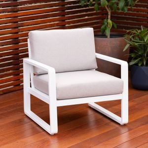 Mimosa White 1 Seater Lounge