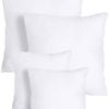 4x Premium Euro 100% Cotton Pillow With Cover Square Durable Soft European 65x65cm