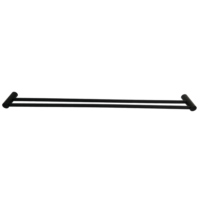 Barelli 900mm Matte Black Ambiente Double Towel Rail - 900mm