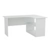 Belle Corner Desk Student Study Office Desk with Shelving White
