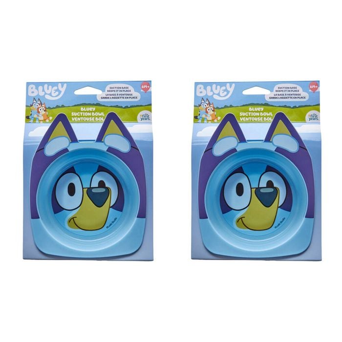 2PK The First Years Bluey Character Children's Bowl with Suction Base 6m+