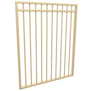 ProtectorAl 975 x 1200mm Paperbark Aluminium DTR All Up Pool Gate