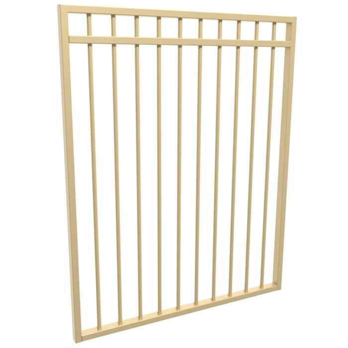 ProtectorAl 975 x 1200mm Paperbark Aluminium DTR All Up Pool Gate